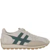 Hogan Leather Lace-up Trainers In Neutral