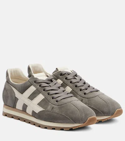 Hogan 86er Suede Sneakers In Gray