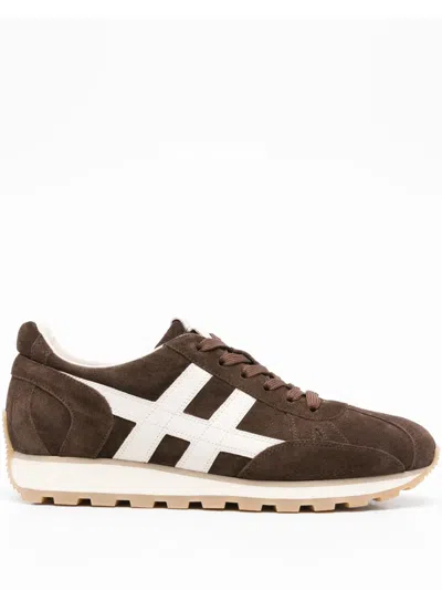 Hogan 86er Suede Sneakers In Brown