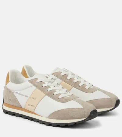 Hogan 86er Suede Sneakers In Bianco E Grigio