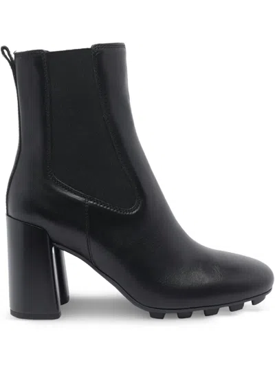 Hogan 90mm Block-heel Leather Boots In Black
