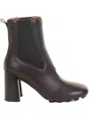 Hogan 90mm Block-heel Leather Boots In Brown