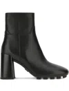 Hogan H695 Leather Ankle Boots In Black