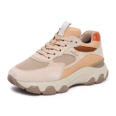 Pre-owned Hogan 9737at Sneaker Donna  Hyperactive Woman Shoes In Beige