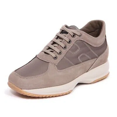 Pre-owned Hogan 9934az Sneaker Uomo  Interactive Man Shoes In Marrone