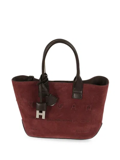 Hogan Address Shopping Bag Mini In Purple