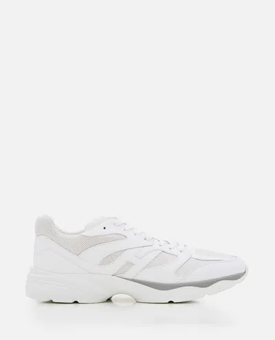 Hogan Allac Panelled Lace-up Sneakers In White
