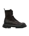 Hogan Anfibio Leather Boots In Black