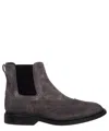 Hogan Grey Elasticated Side-panel Boots