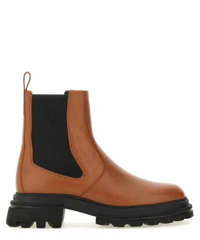 Hogan Ankle Boots In Brown
