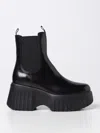 Hogan Woman Ankle Boots Black Size 11 Leather In Schwarz