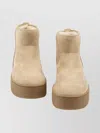 Hogan Ankle Boots Platform Sole In Neutral
