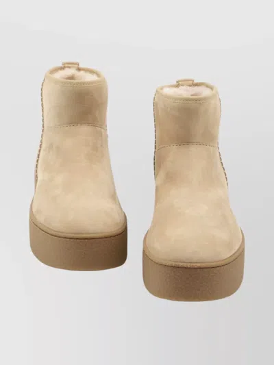 Hogan Ankle Boots Platform Sole In Neutral