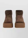 Hogan Ankle Height Platform Boots With Pull Tab In Brown