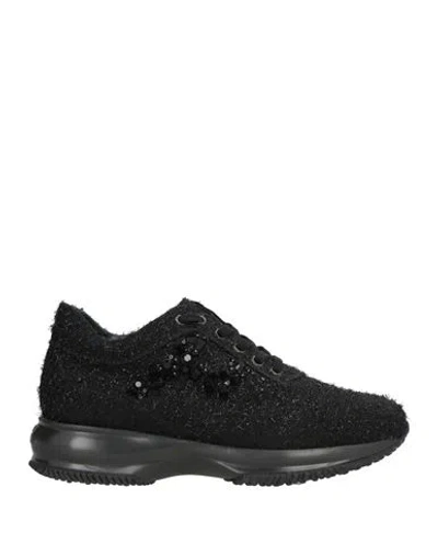 Hogan Atelier Woman Sneakers Black Size 7.5 Textile Fibers