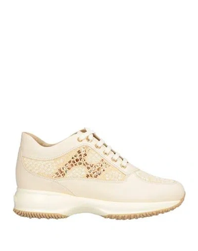 Hogan Atelier Woman Sneakers Ivory Size 6 Leather