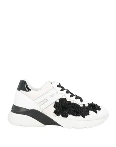 Hogan Atelier Woman Sneakers White Size 8 Leather, Textile Fibers