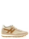Hogan Low Top Sneakers Contrast Panel Rubber Sole In Neutral