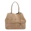 Hogan Double Strap Tote Bag With Suede Finish