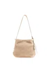 Hogan Hobo Bag In Shearling And Smooth Leather Inserts