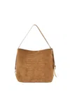 Hogan Suede Hobo Tote Adjustable Shoulder Strap