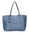 Hogan Medium Script H-charm Tote Bag In Blue