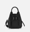 Hogan Script Leather Tote Bag In Black