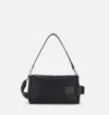 Hogan Crossbody Leather Bag Adjustable Strap In Black