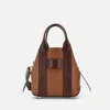 Hogan Structured Medium Shoulder Bag With Contrast Panels In Brown
