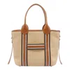 Hogan Script Shopping Bag In Brown