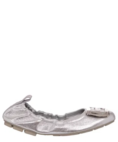 Hogan Ballet Flats In Silver