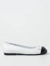 Hogan H661 Leather Ballerina Shoes In White