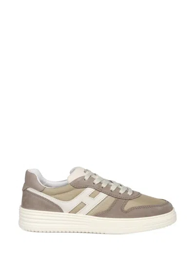 Hogan Lace-up High Top Sneakers In Neutrals