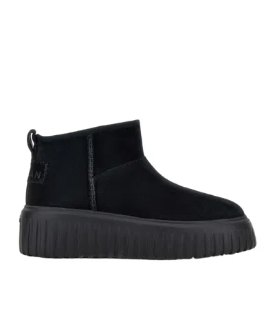 HOGAN HOGAN LOGO-PATCH SLIP-ON BOOTS