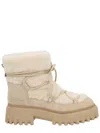 Hogan H700 Shearling-trimmed Suede Ankle Boots In Neutral
