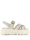 Hogan Sandals With Buckle In Beige