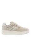 Hogan Low Top Platform Sneakers With H Logo In Neutral