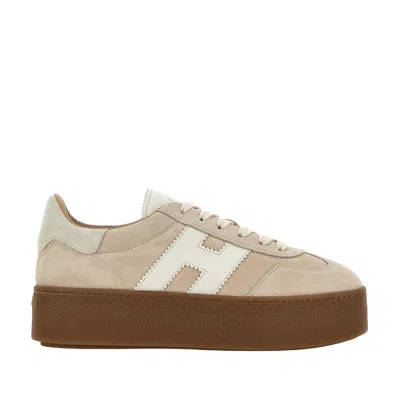 Hogan Beige H698 Allacciato H Lace-up Shoes In Multi