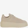 Hogan Beige Lace Up Sneakers In Neutral