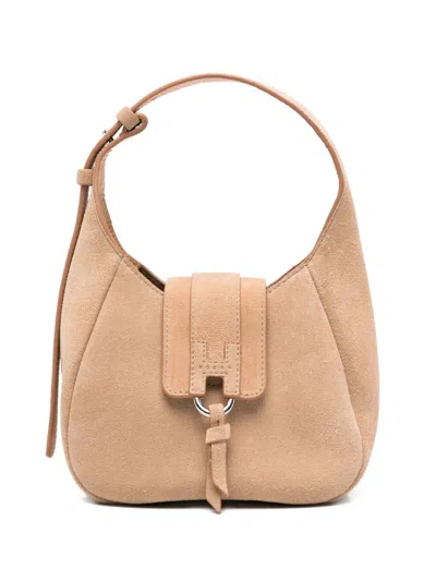 Hogan Beige Leather Bag In Neutral