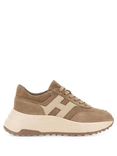 Hogan Beige Logo Sneakers In Multi