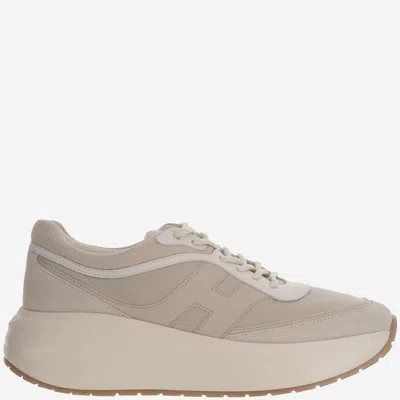 Hogan Beige Logo Sneakers In Neutral