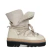 Hogan Beige Sheepskin Ankle Boot In Neutrals