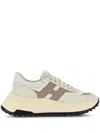 Hogan Beige Sneakers With Padded Ankle And Logo Accents