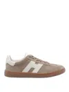 Hogan H647 Logo-patch Low-top Sneakers In Nude