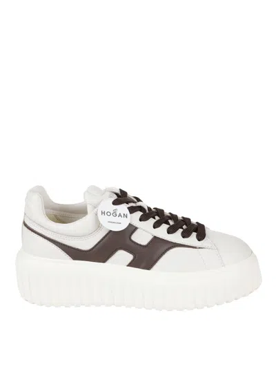 HOGAN BEIGE SNEAKERS WITH CHUNKY RIDGED SOLE