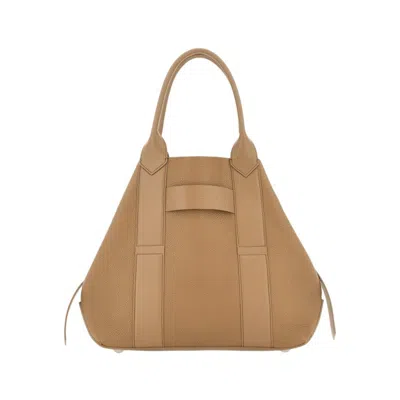 HOGAN BEIGE STRUCTURED LEATHER HANDBAG
