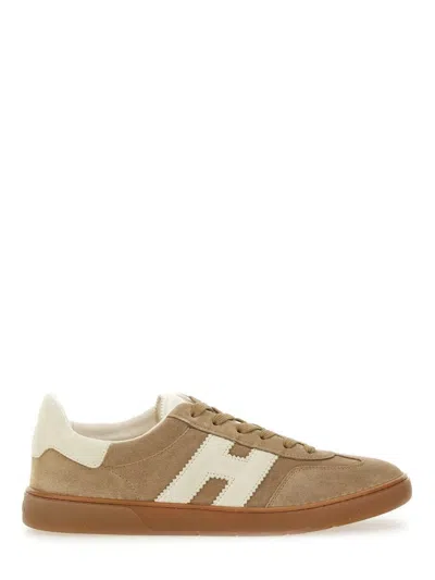 Hogan Beige Suede Sneakers In Multi