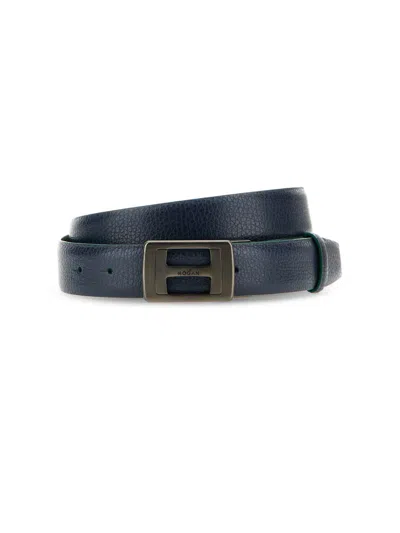 Hogan Belt Blue Green In Blu Bottiglia Scuro
