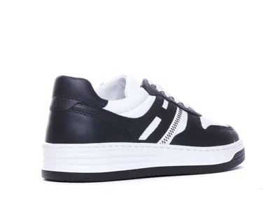 Hogan Black And White Leather Sneakers